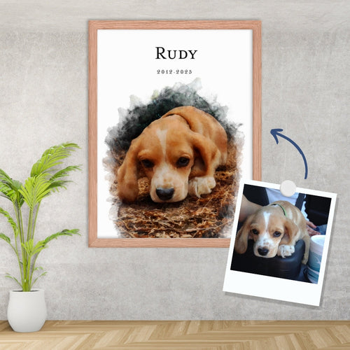 Keeping Rudy's Memory Alive: A Journey with Custom Pet Portraits