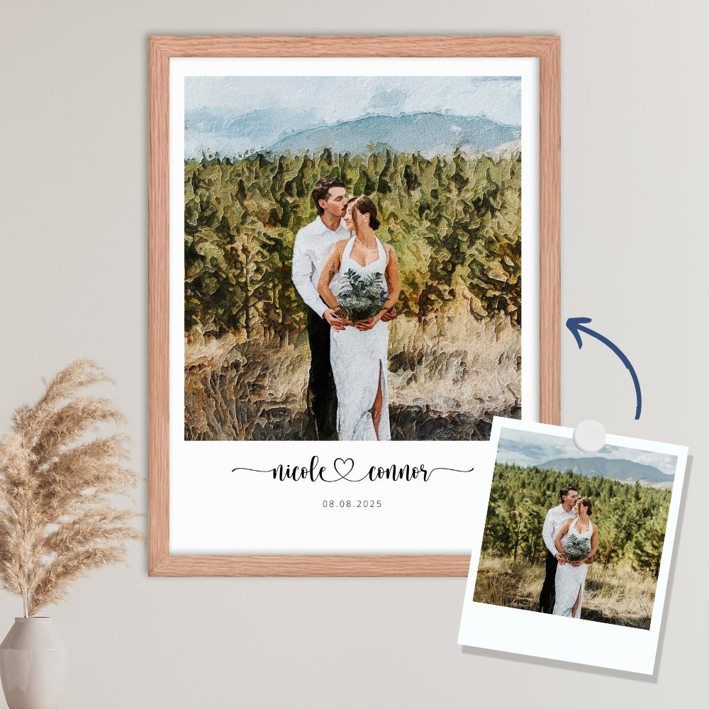 Leah's Touching Gift A Custom Wedding Portrait Surprise