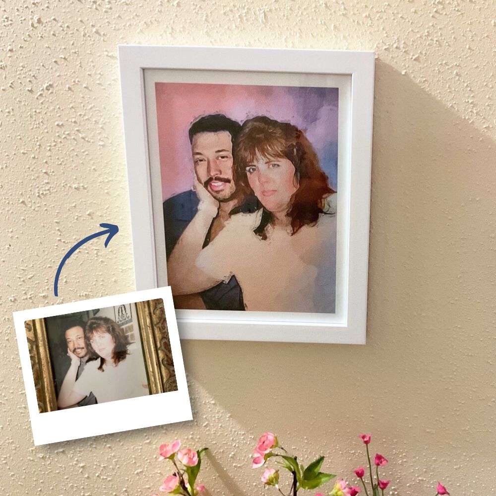 Immortalizing Love: Nancy’s Custom Portrait from a Favorite Photo