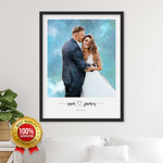 Load image into Gallery viewer, Custom Newly Married Anniversary Wedding Couple Portrait
