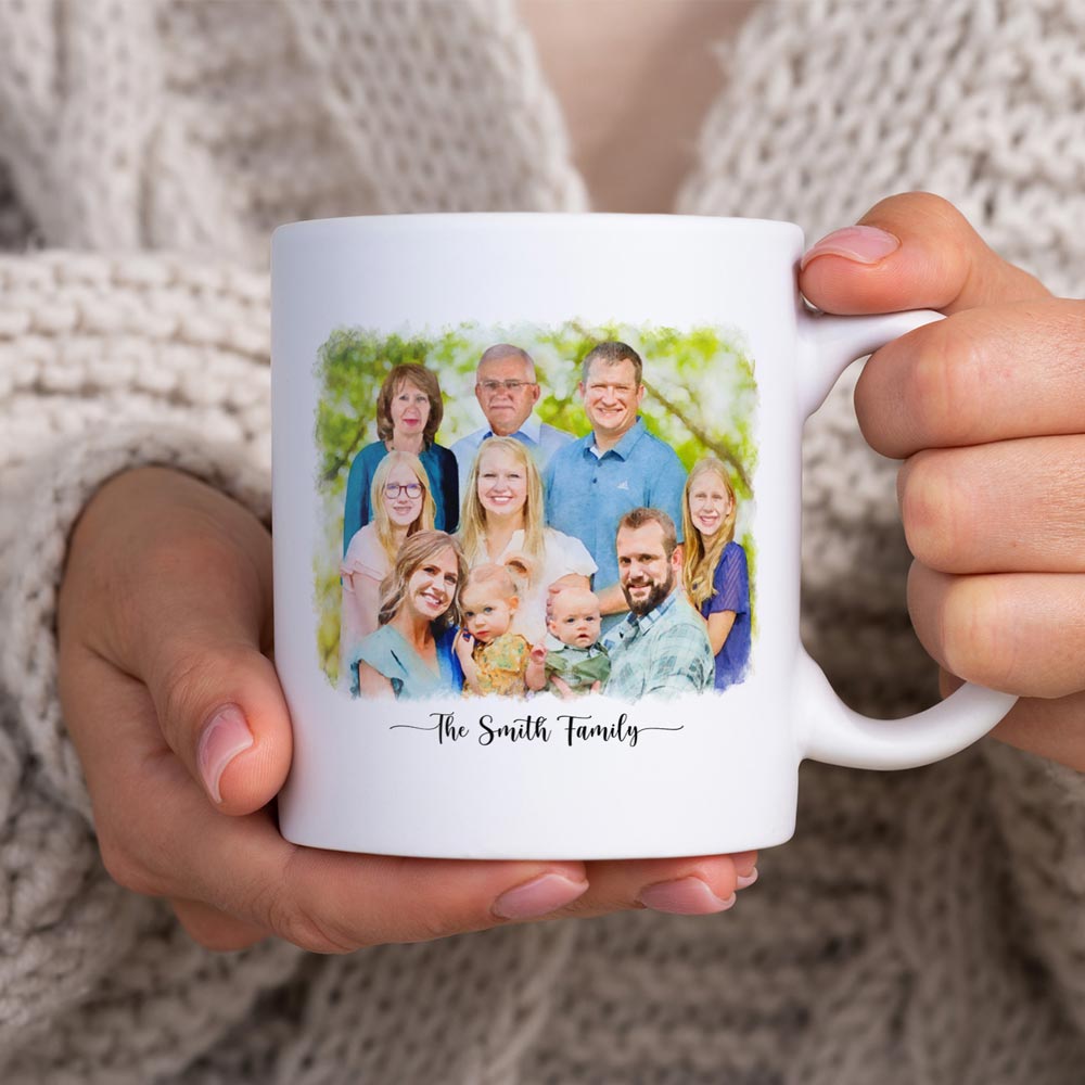 Family Photo Portrait Mug